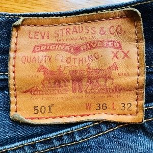Levi's 501, J. Crew exclusive Cone Mills White Oak Denim, Made in Mexico,  36x32
